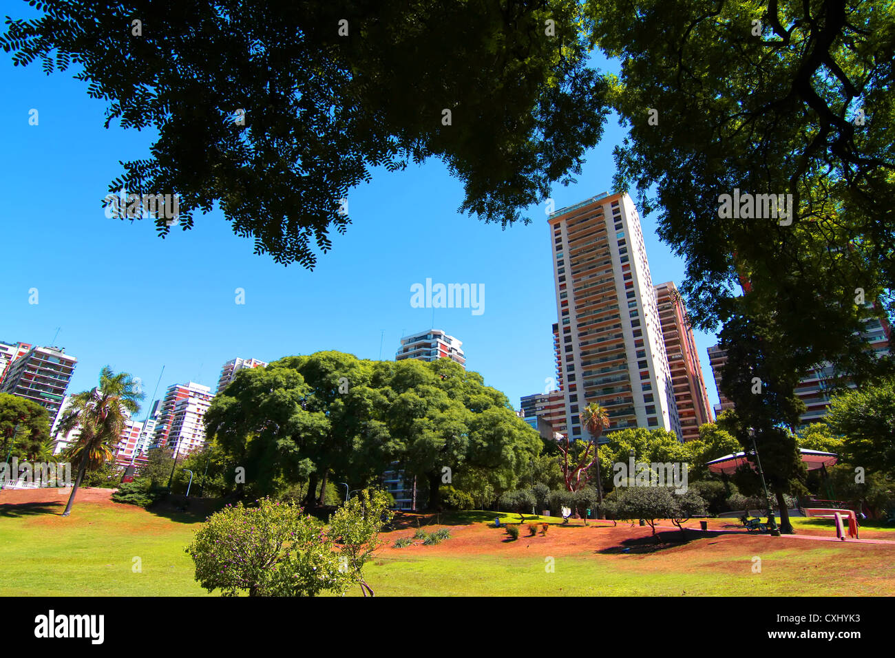 The Plaza Barrancas de Belgrano in Buenos Aires, Argentina. Stock Photo