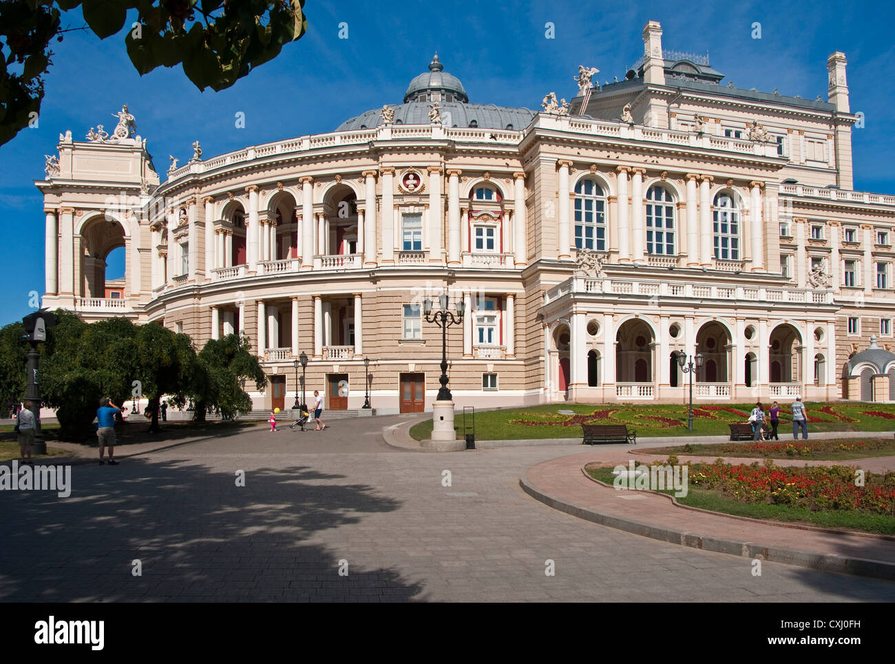 Odessa National Academic Theater of Opera and Ballet in neo-baroque style Stock Photo