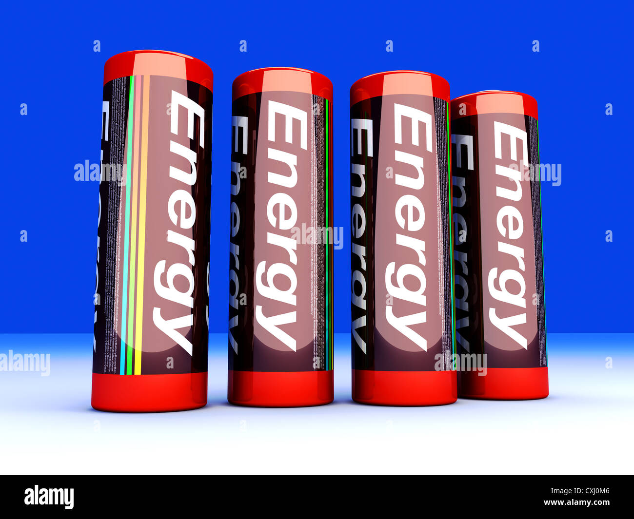 Four AA Batteries Stock Photo - Alamy