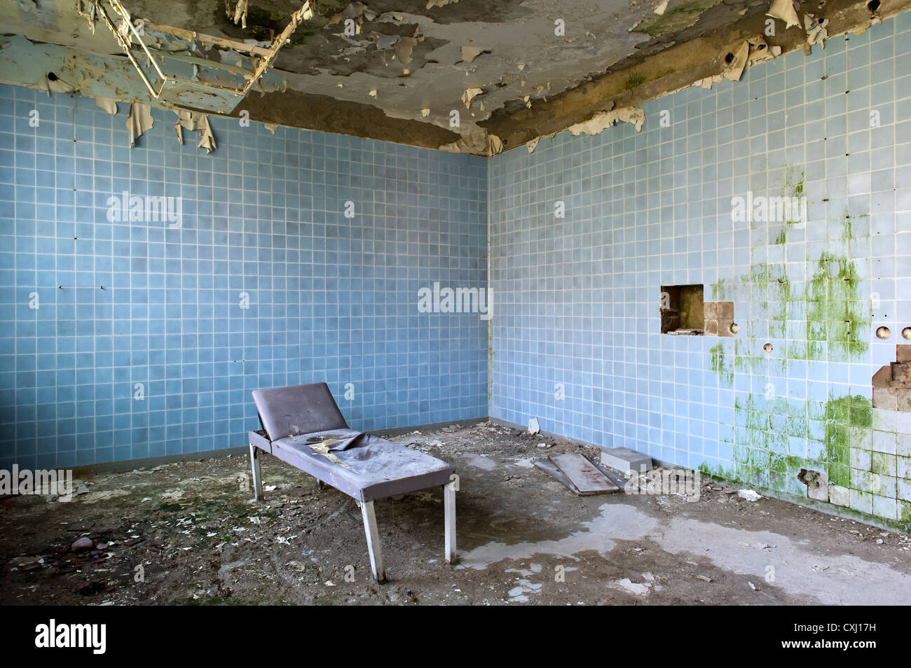 abandoned russian coldwar hospital in east germany Stock Photo