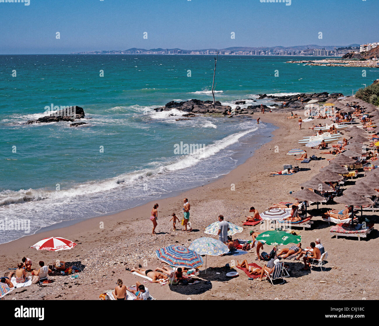 Viborilla beach benalmadena malaga costa del sol Andalusia Spain playa de  la viborilla benalmadena malaga andalucia españa Stock Photo - Alamy