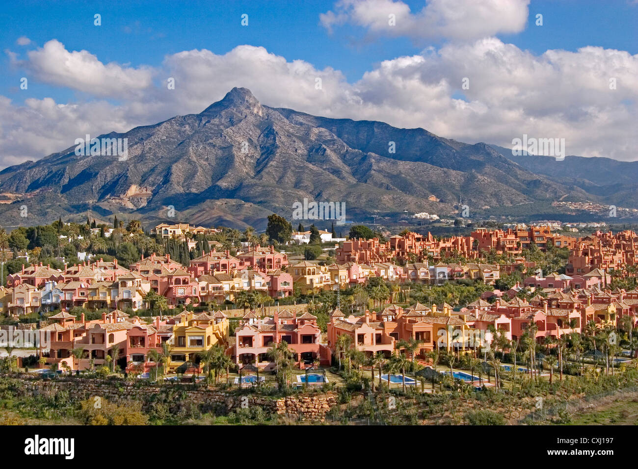 housing complex malaga marbella costa del sol Andalusia Spain urbanizacion de viviendas marbella