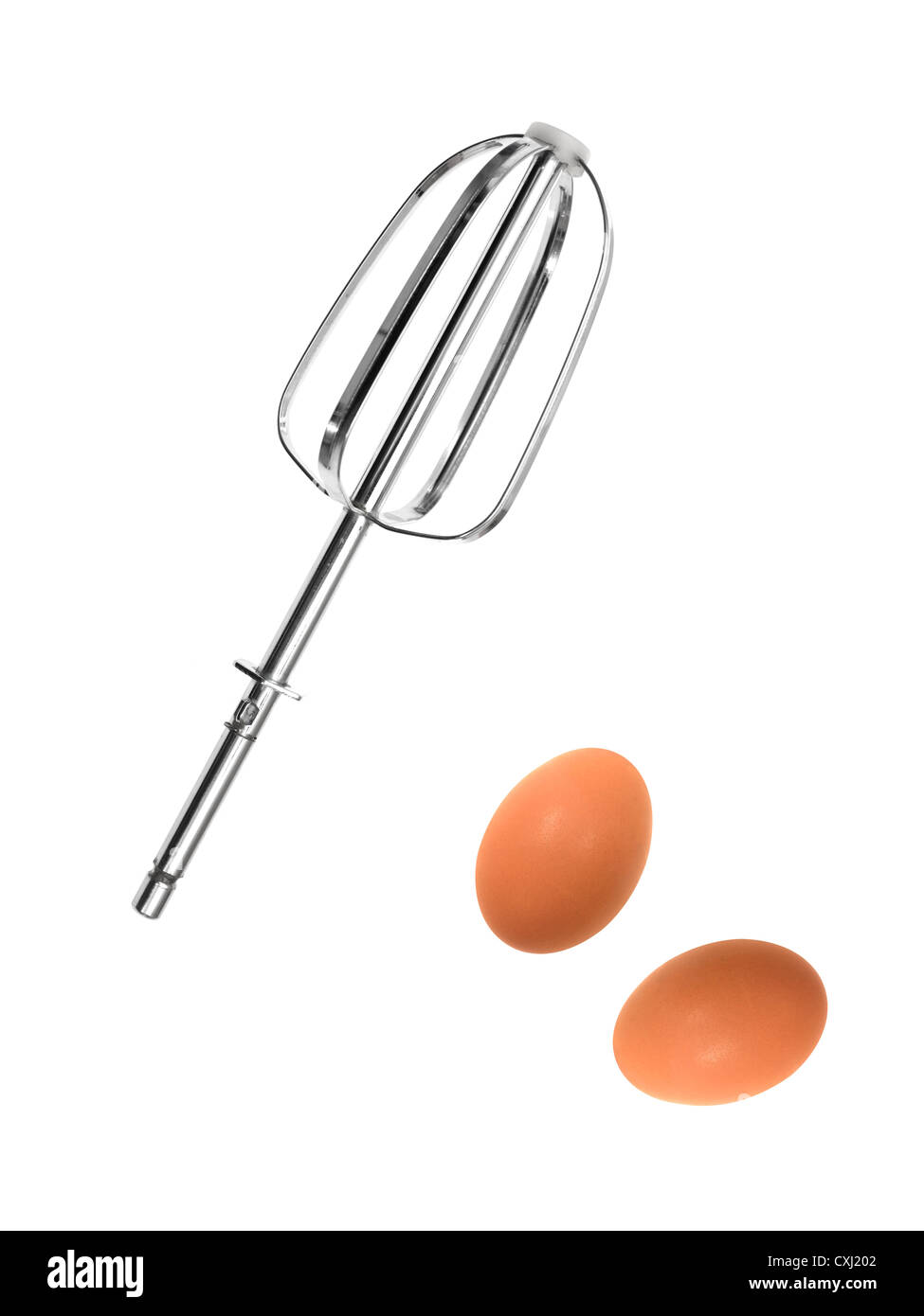 Electric egg beater attachments isolated on white Stock Photo Alamy