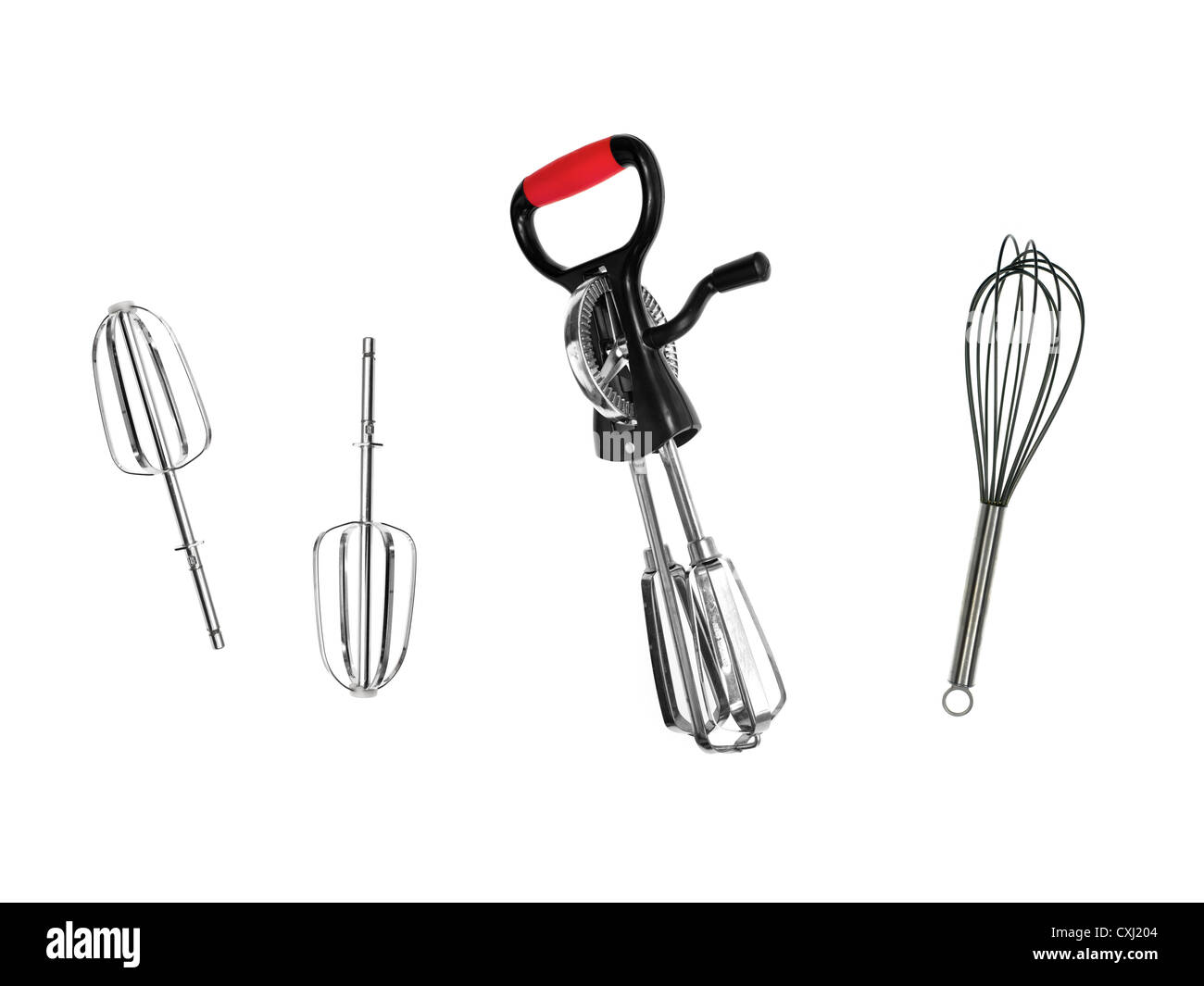 Egg beaters isolated against a white background Stock Photo Alamy