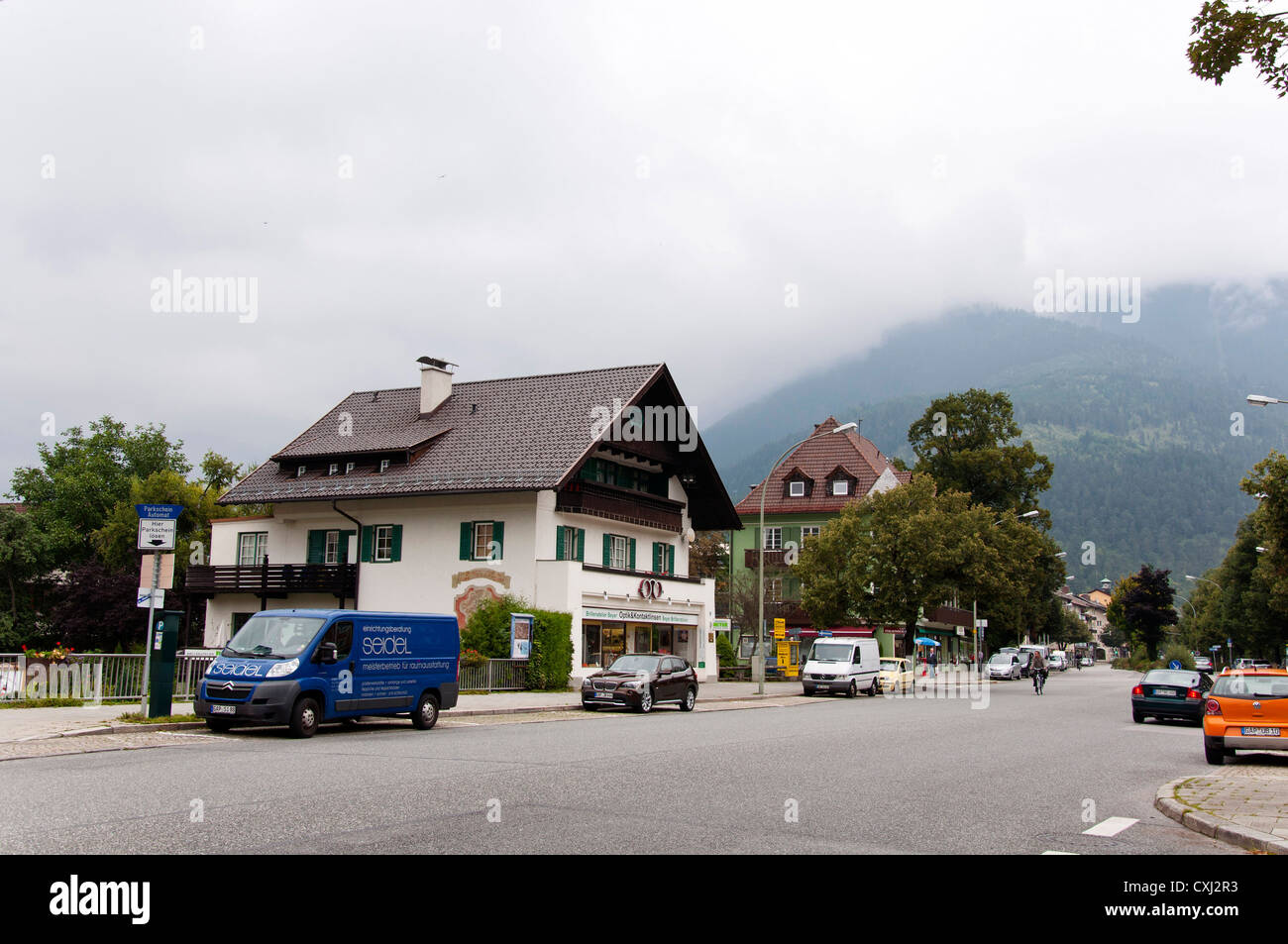 Garmisch-Partenkirchen ski resort town, Bavaria, Germany Stock Photo ...