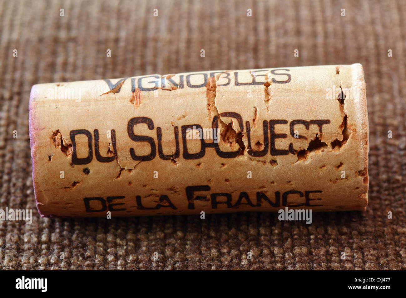 Vignobles du Sud-Ouest de la France wine cork stopper Stock Photo