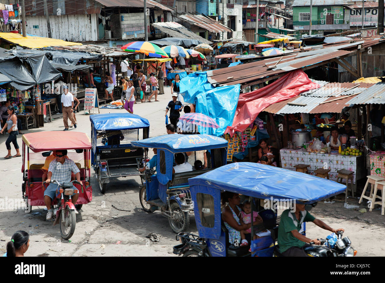 Belen market area in Iquitos, Amazon, Peru. Stock Photo
