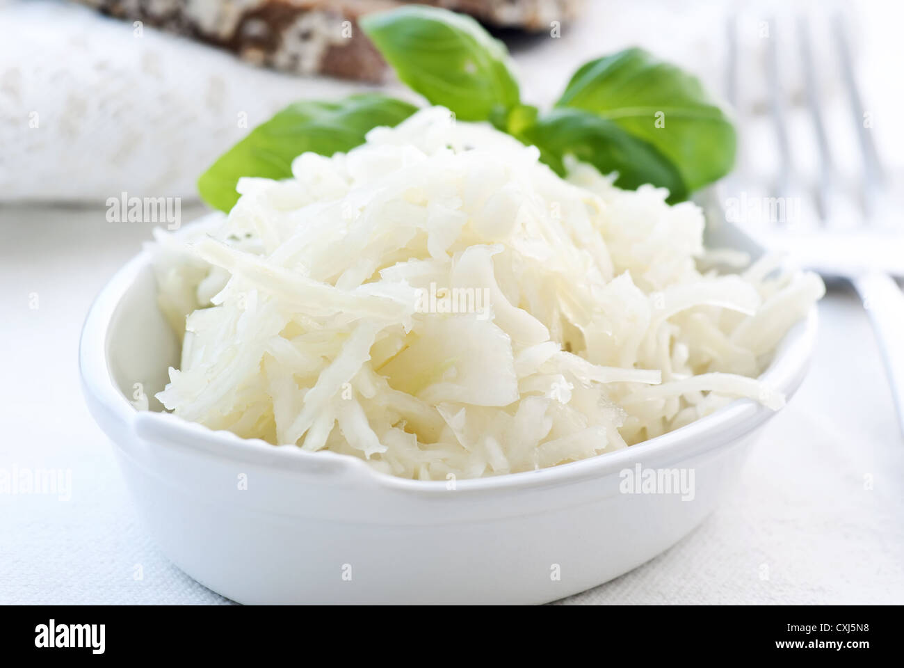coleslaw as closeup in a bowl Stock Photo
