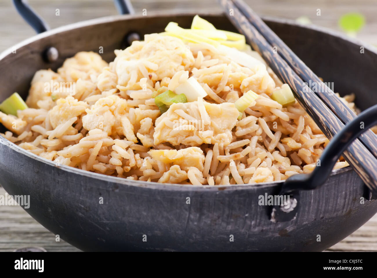 Fried Rice with Vegetable as closeup in a WOK Stock Photo Alamy