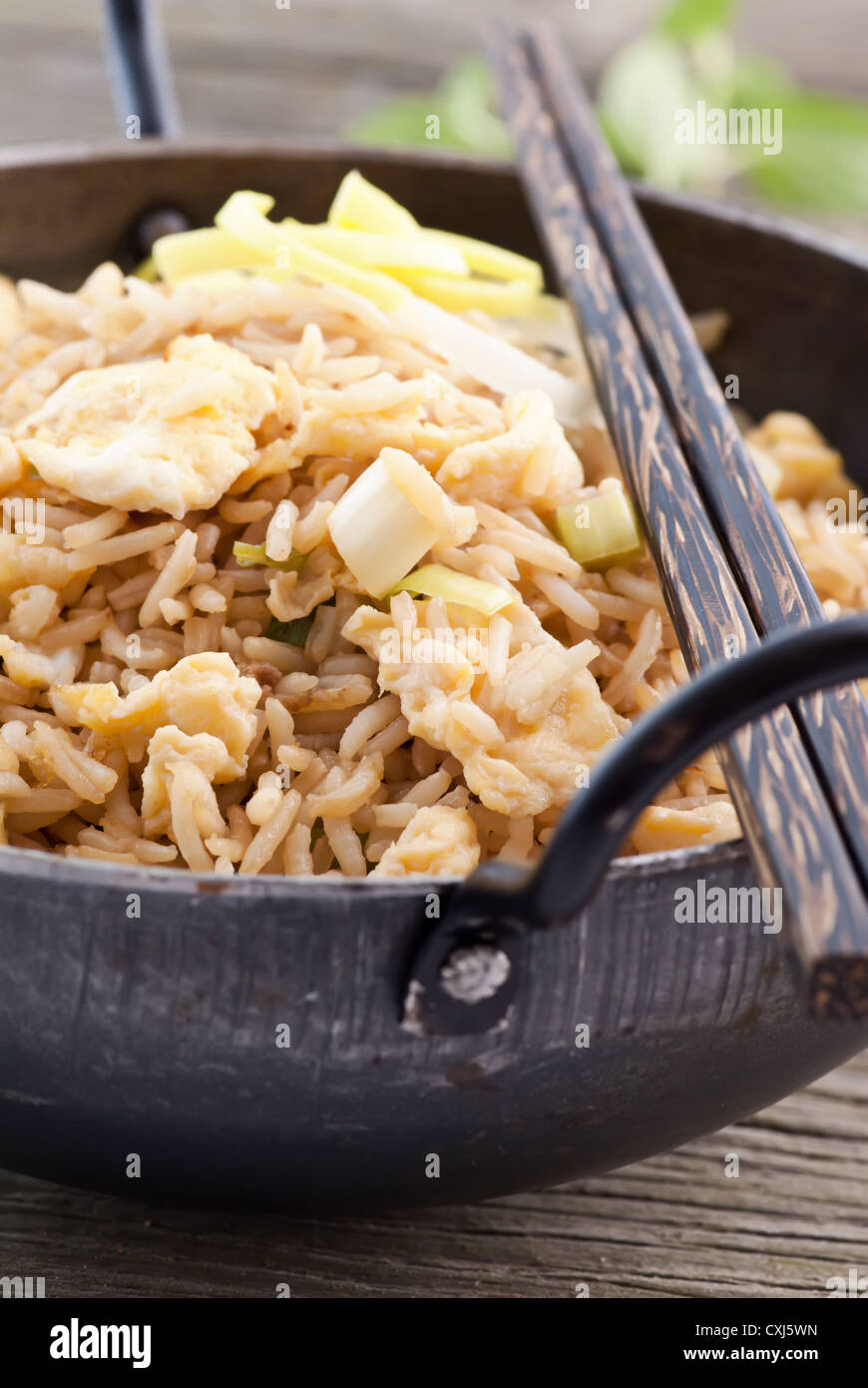 Fried Rice with Vegetable as closeup in a WOK Stock Photo Alamy