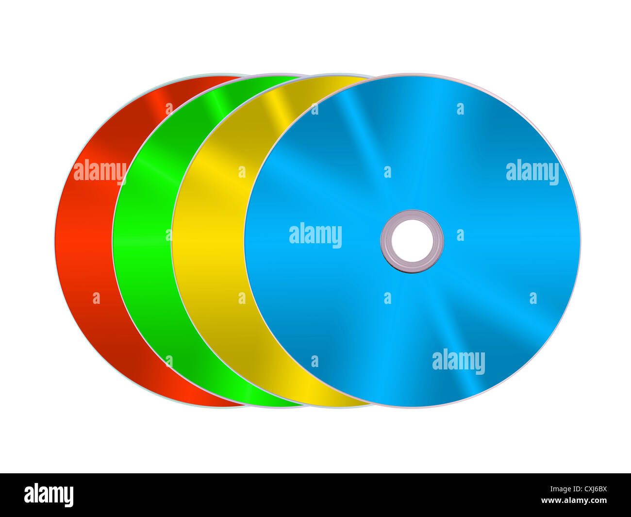 Compact discs isolated against a white background Stock Photo Alamy