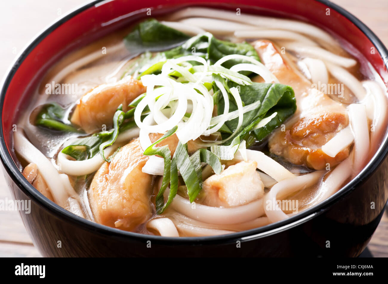 Udon noodles Stock Photo