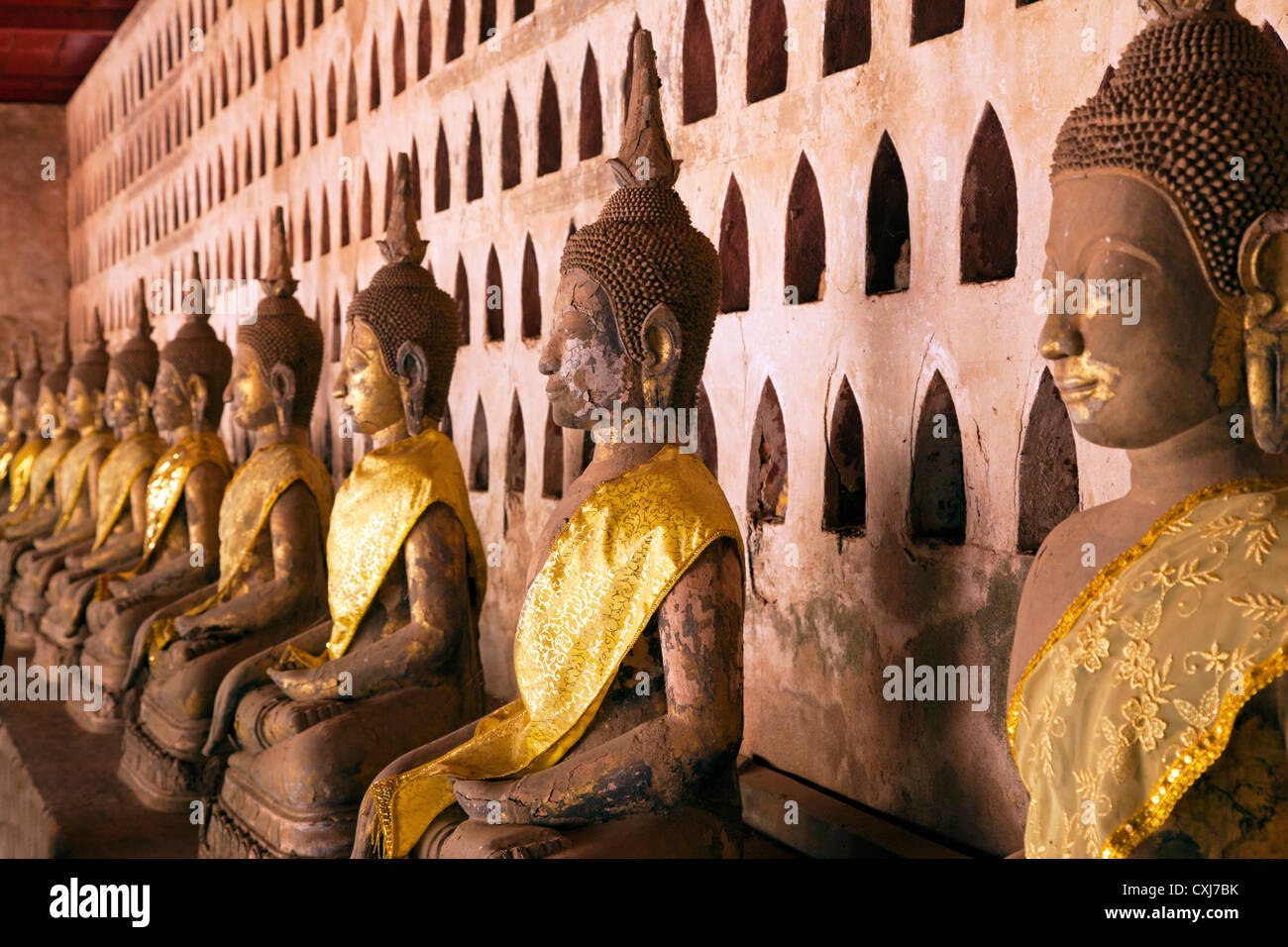 Wat Si Saket, Vientiane, Laos Stock Photo