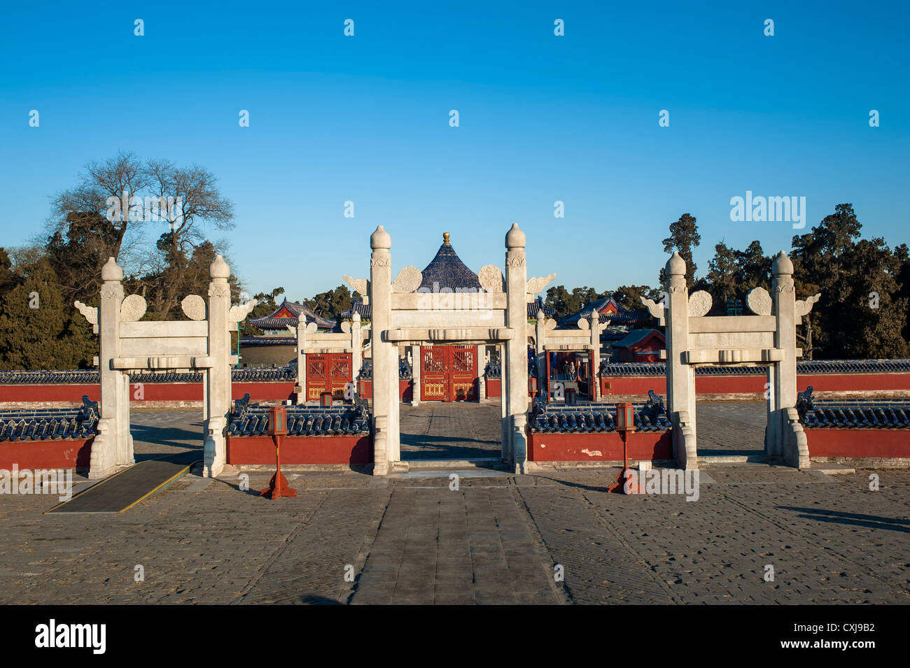 The ancient stone gates in Temple of Heaven Stock Photo