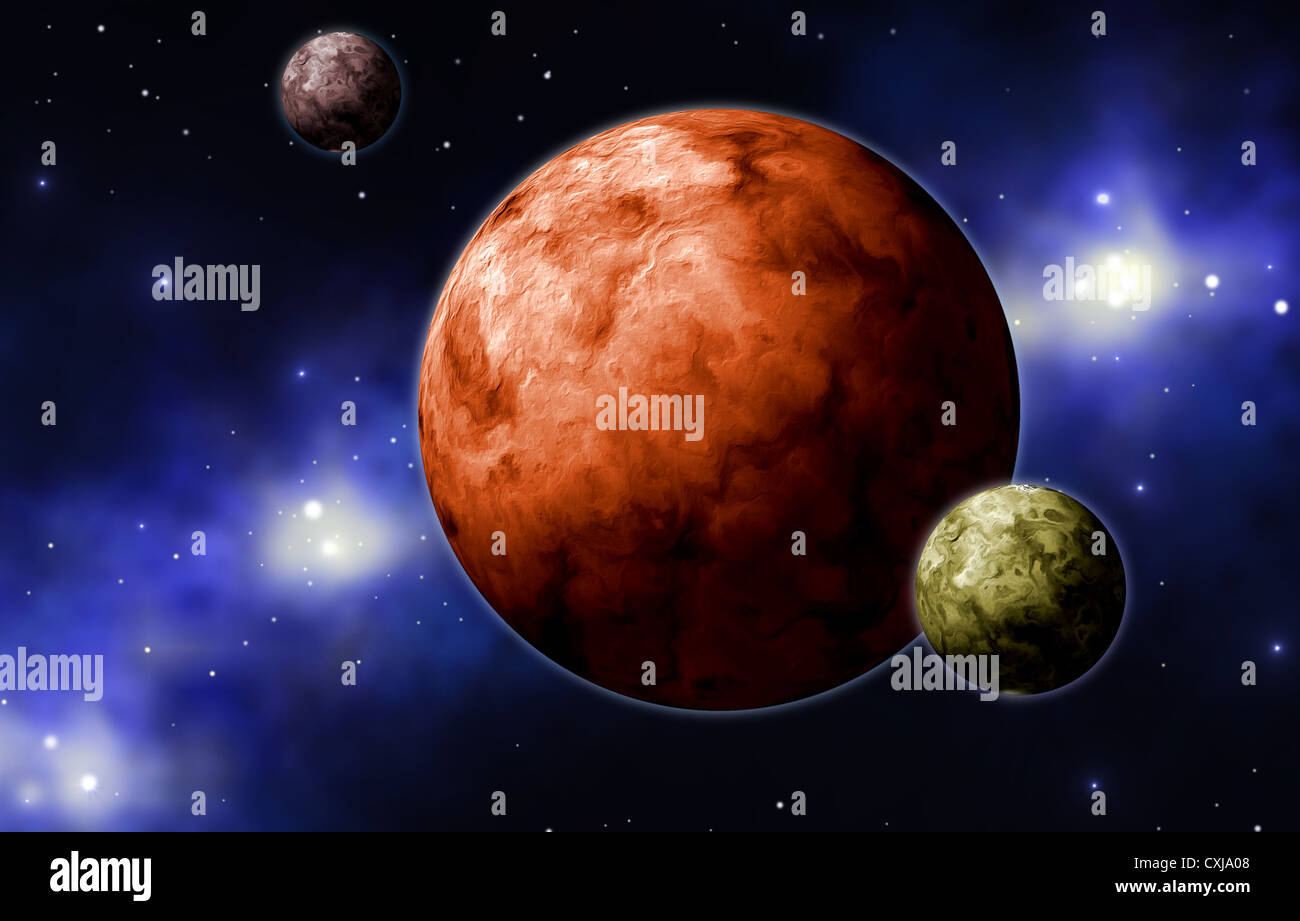 extrasolar planets Stock Photo
