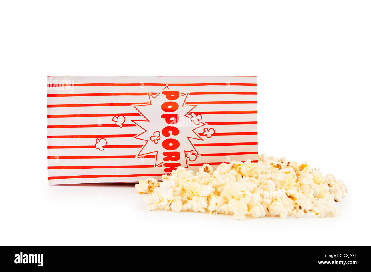 Popcorn bag isolated on the white background Stock Photo - Alamy