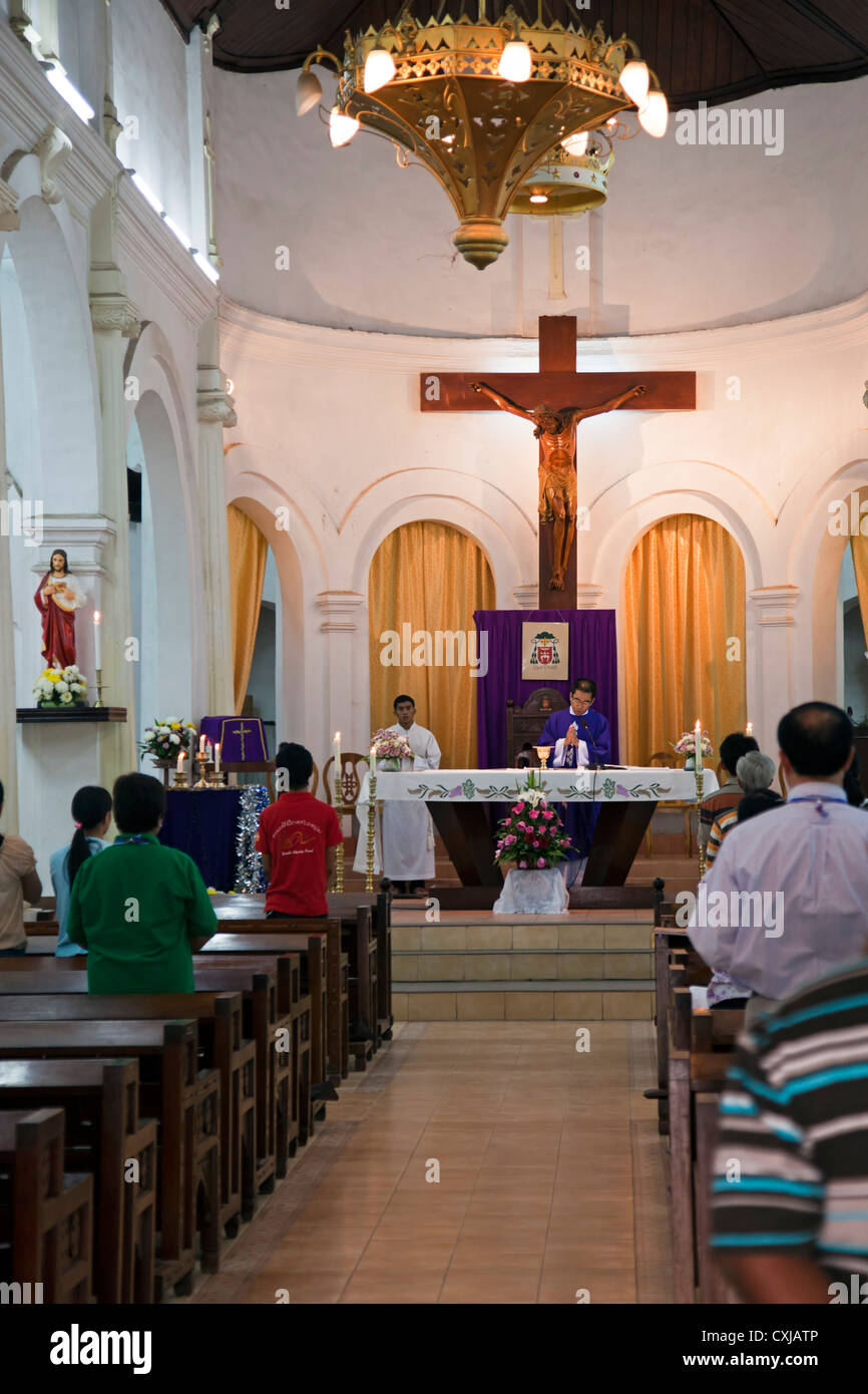 Sacred Heart Catholic church, Vientiane, Laos Stock Photo
