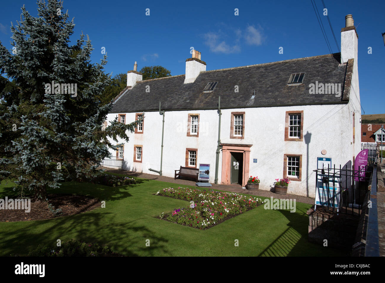 Town of Melrose, Scotland. The 18th century Abbey House at Abbey Place