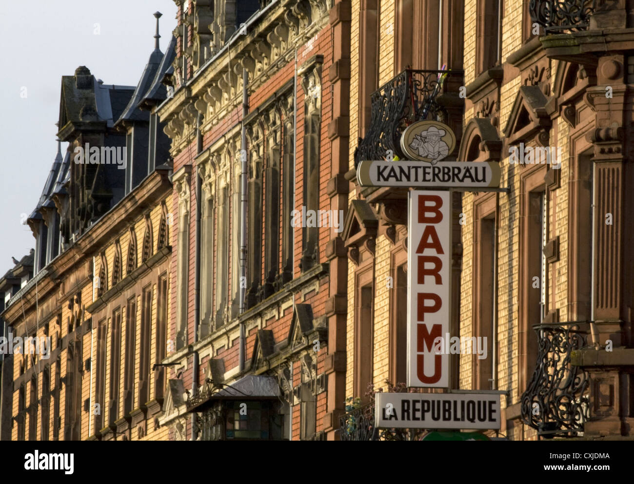 Houses, Sarreguemines, Lorraine, France Stock Photo Alamy