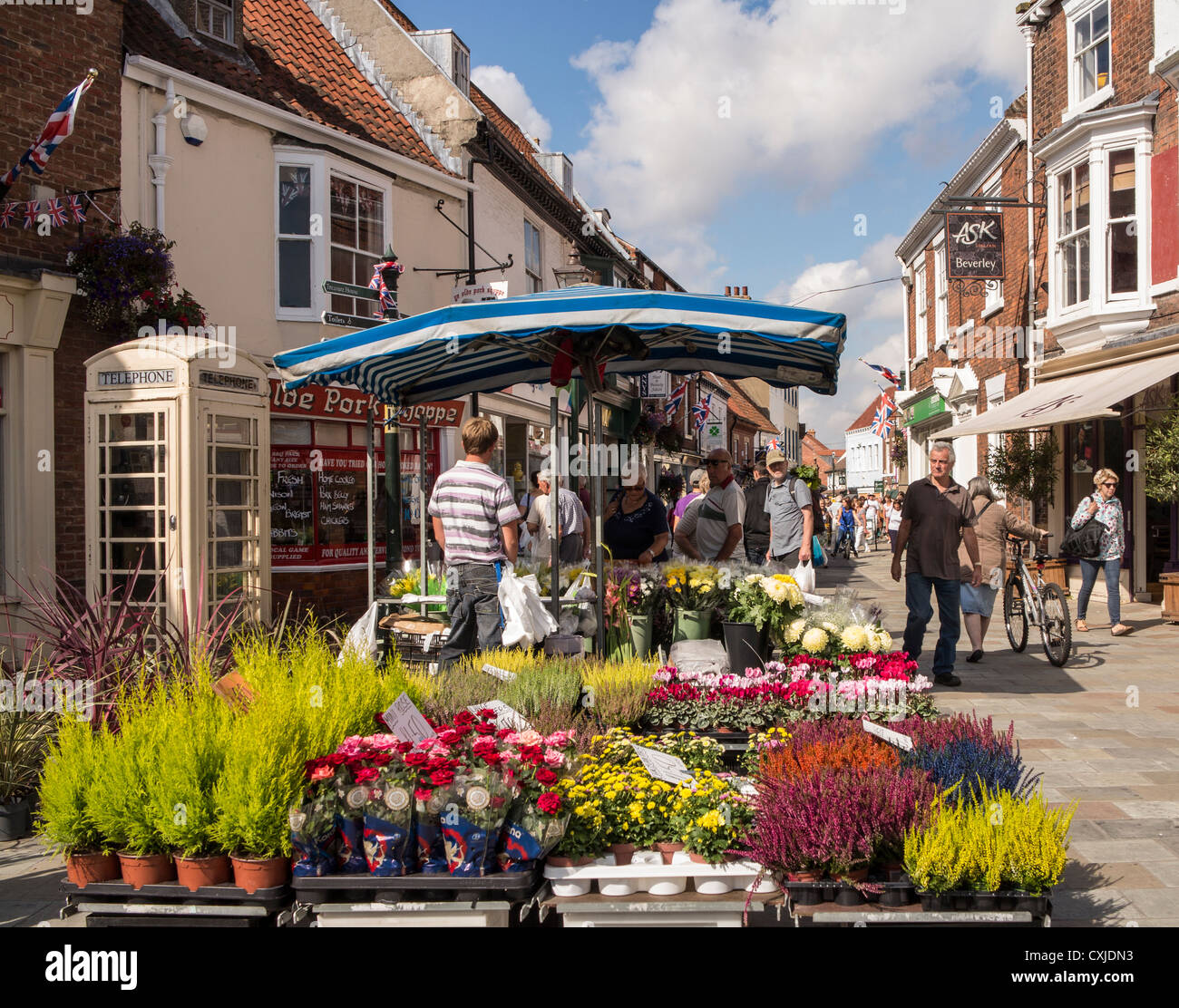 Beverley Yorkshire UK. Street market Stock Photo Alamy