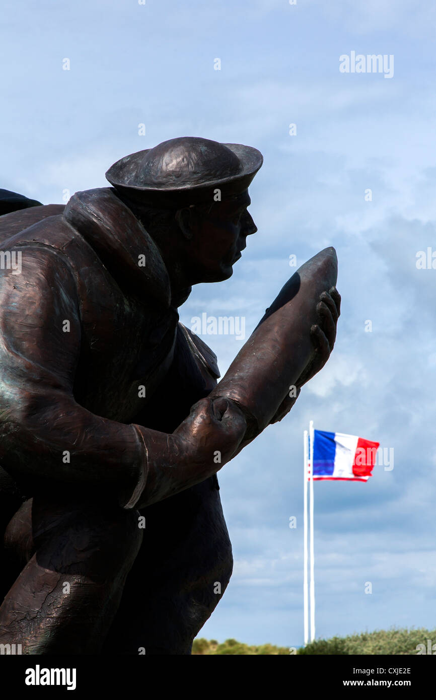American US Navy D-Day Monument, Utah Beach, Sainte-Marie-du-Mont, Normandy, France Stock Photo