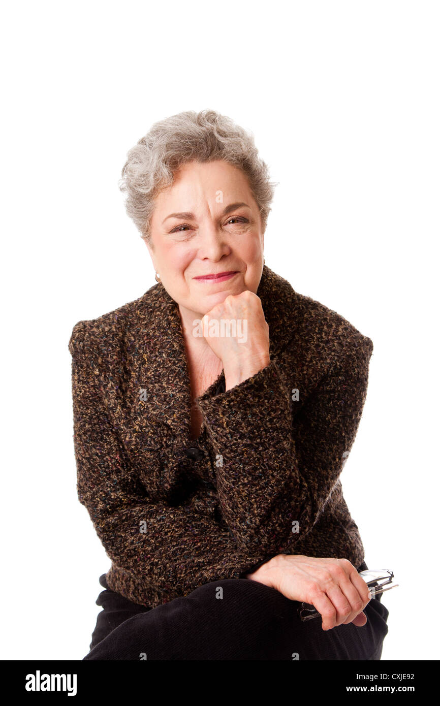 Beautiful smiling senior woman Stock Photo