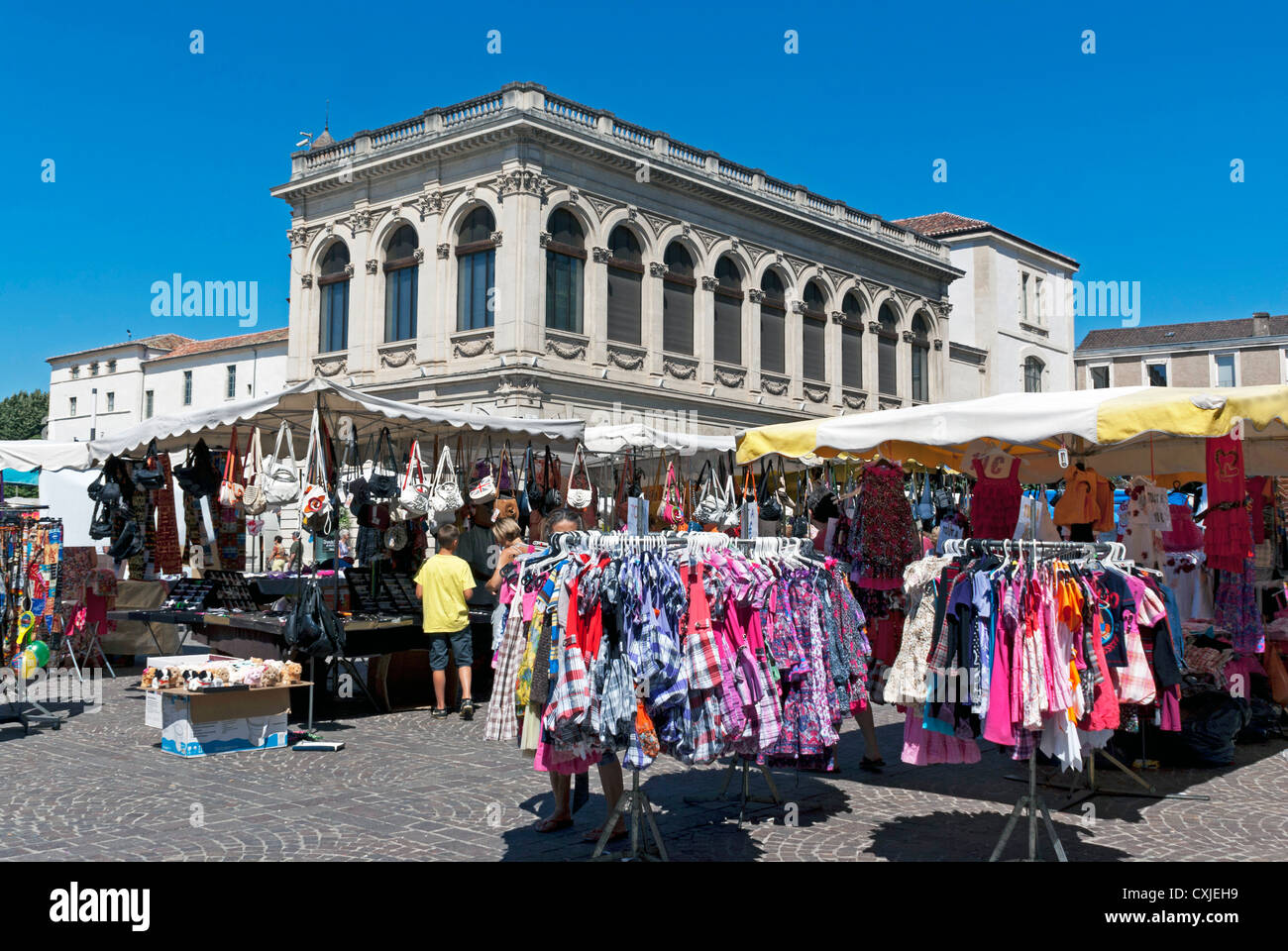 The market in Cahors, France Stock Photo Alamy