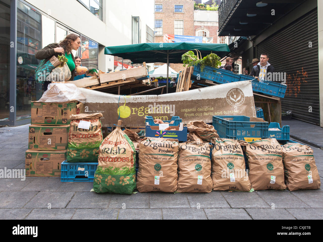Temple Bar Food Market, Temple Bar, Dublin, Ireland Stock Photo Alamy