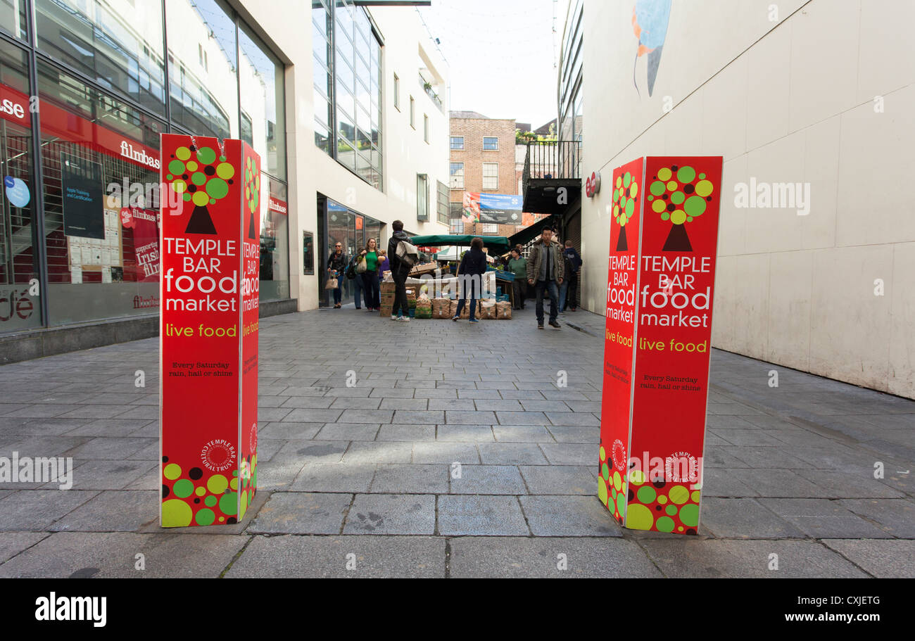 Temple Bar Food Market, Temple Bar, Dublin, Ireland Stock Photo Alamy