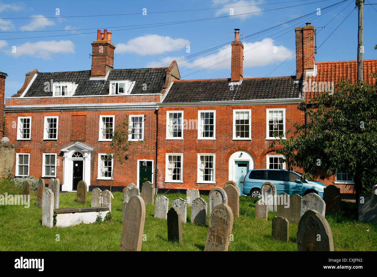 Houses Trinity Street Bungay Suffolk England UK Stock Photo