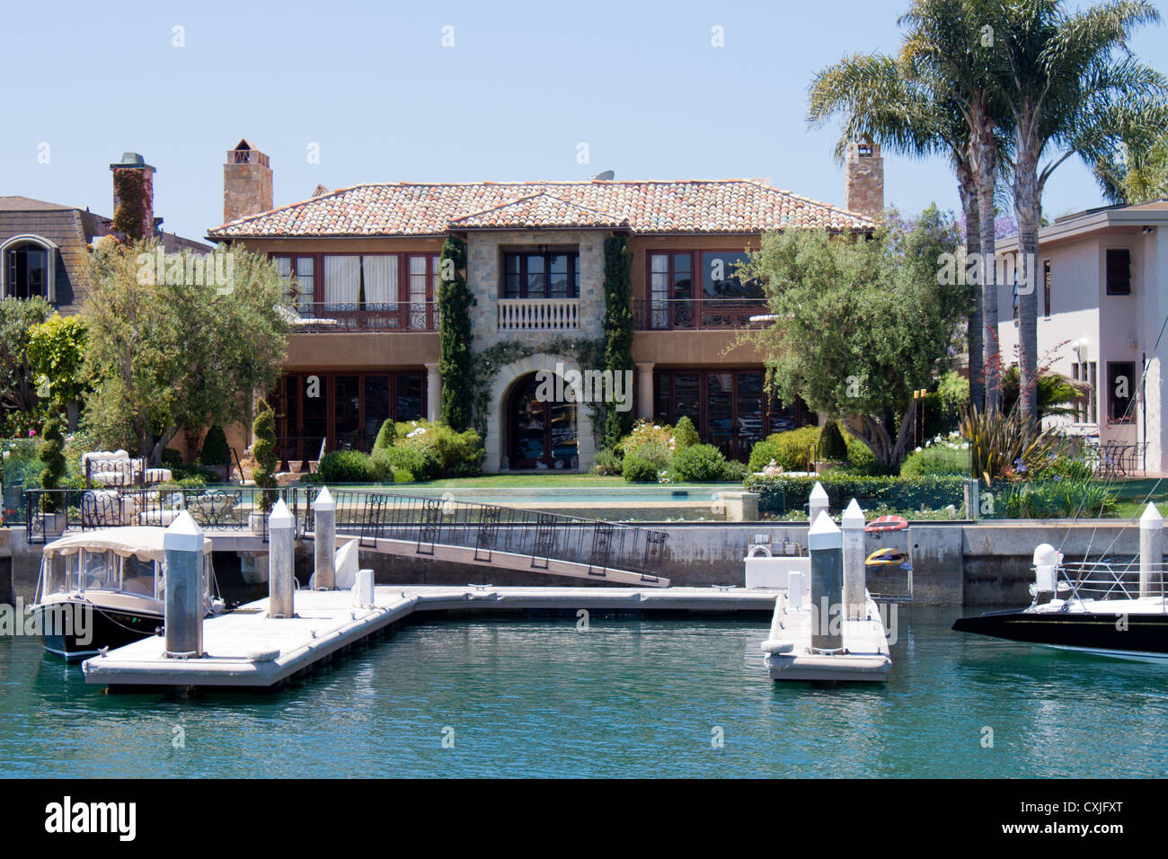 Stately Waterfront Home on Balboa Island, California Stock Photo Alamy