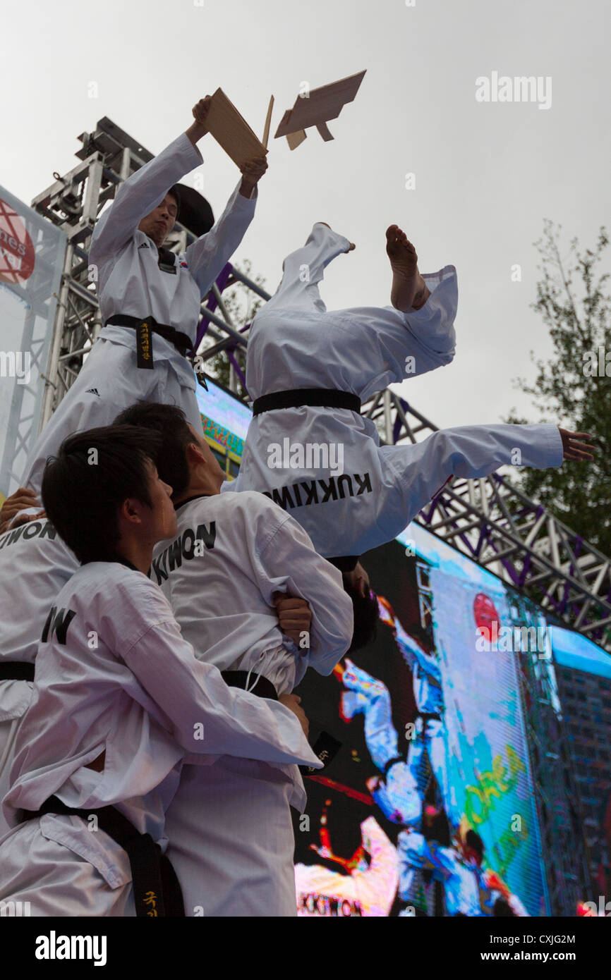 Demonstration by Kukkiwon Taekwondo Demonstration Team of South Korea