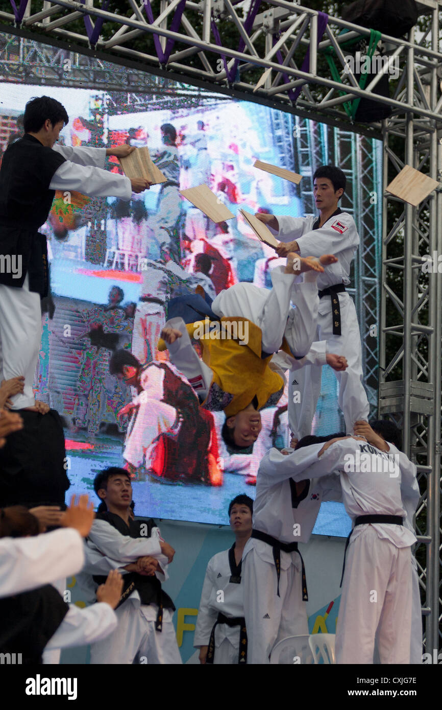 Taekwondo demonstration by Kukkiwon Demonstration Team of South Korea