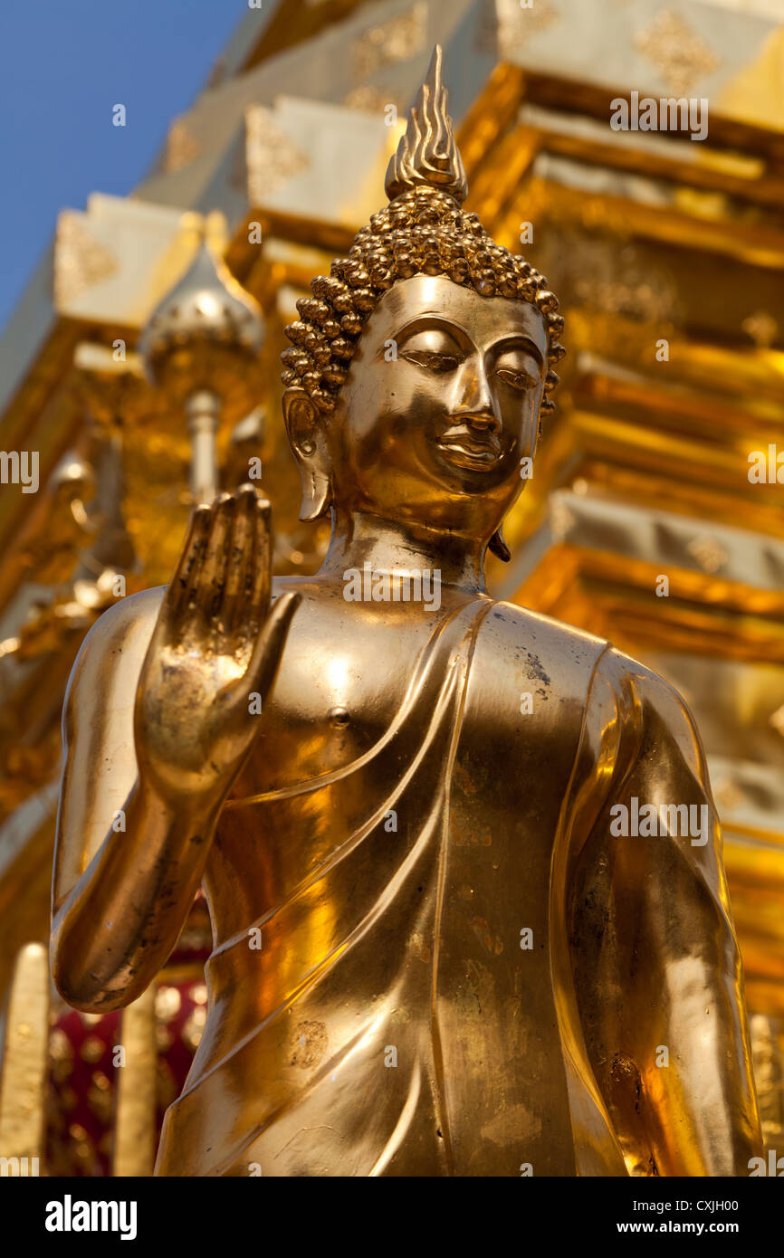 Gilded Statue of the Temple Wat Phra That Doi Suthep near Chiang Mai in ...