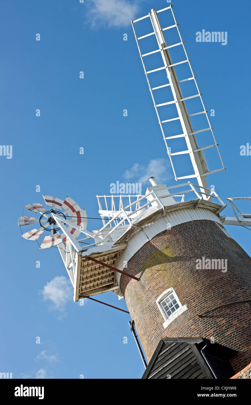 The windmill at Cley Stock Photo
