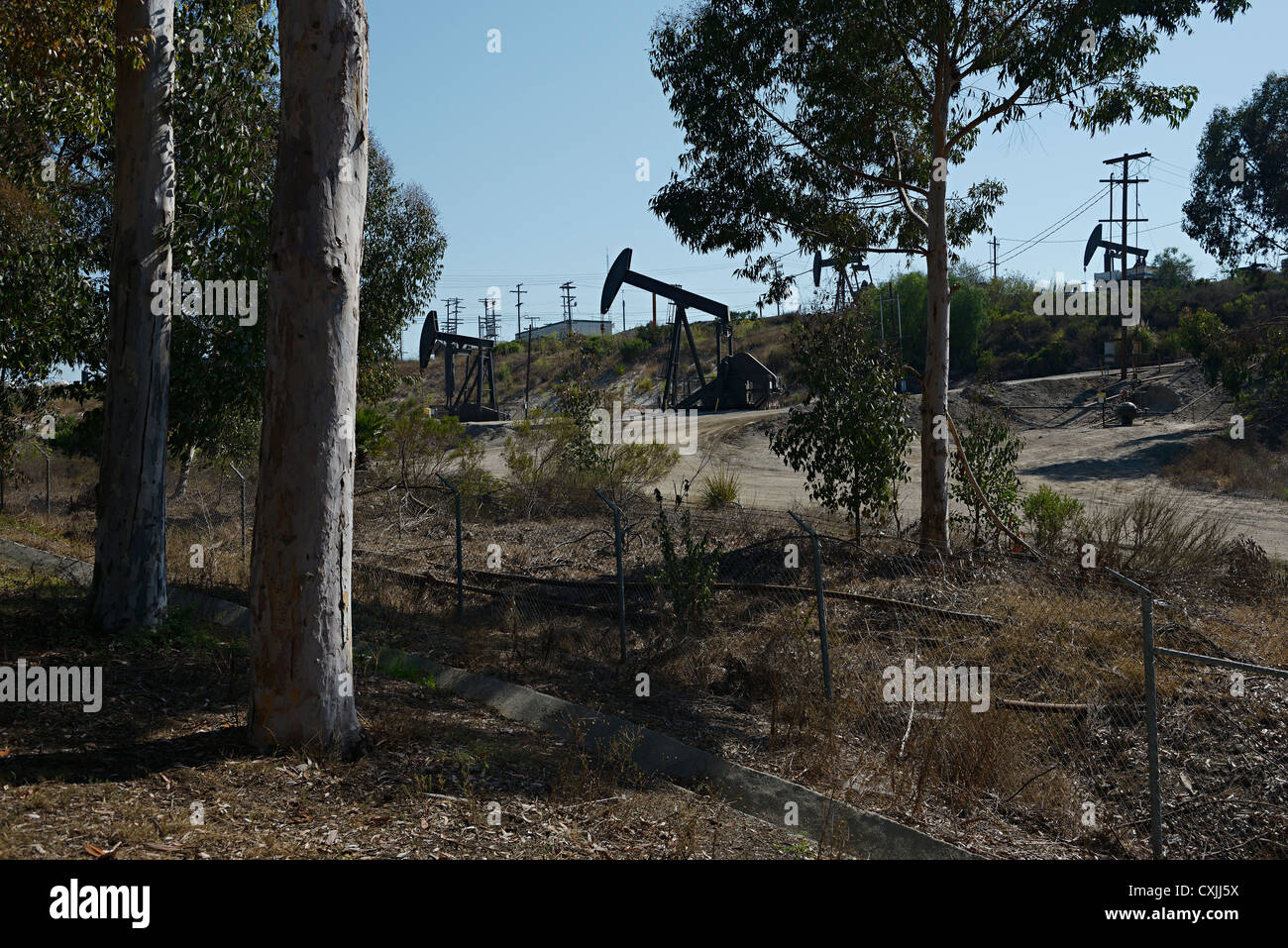 oil fields los angeles baldwin hills Stock Photo Alamy
