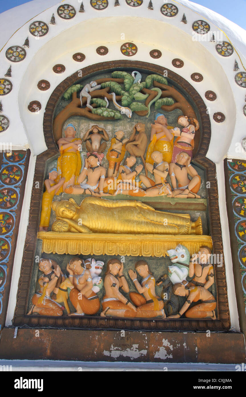 shanti stupa, leh, jammu and kashmir, india Stock Photo