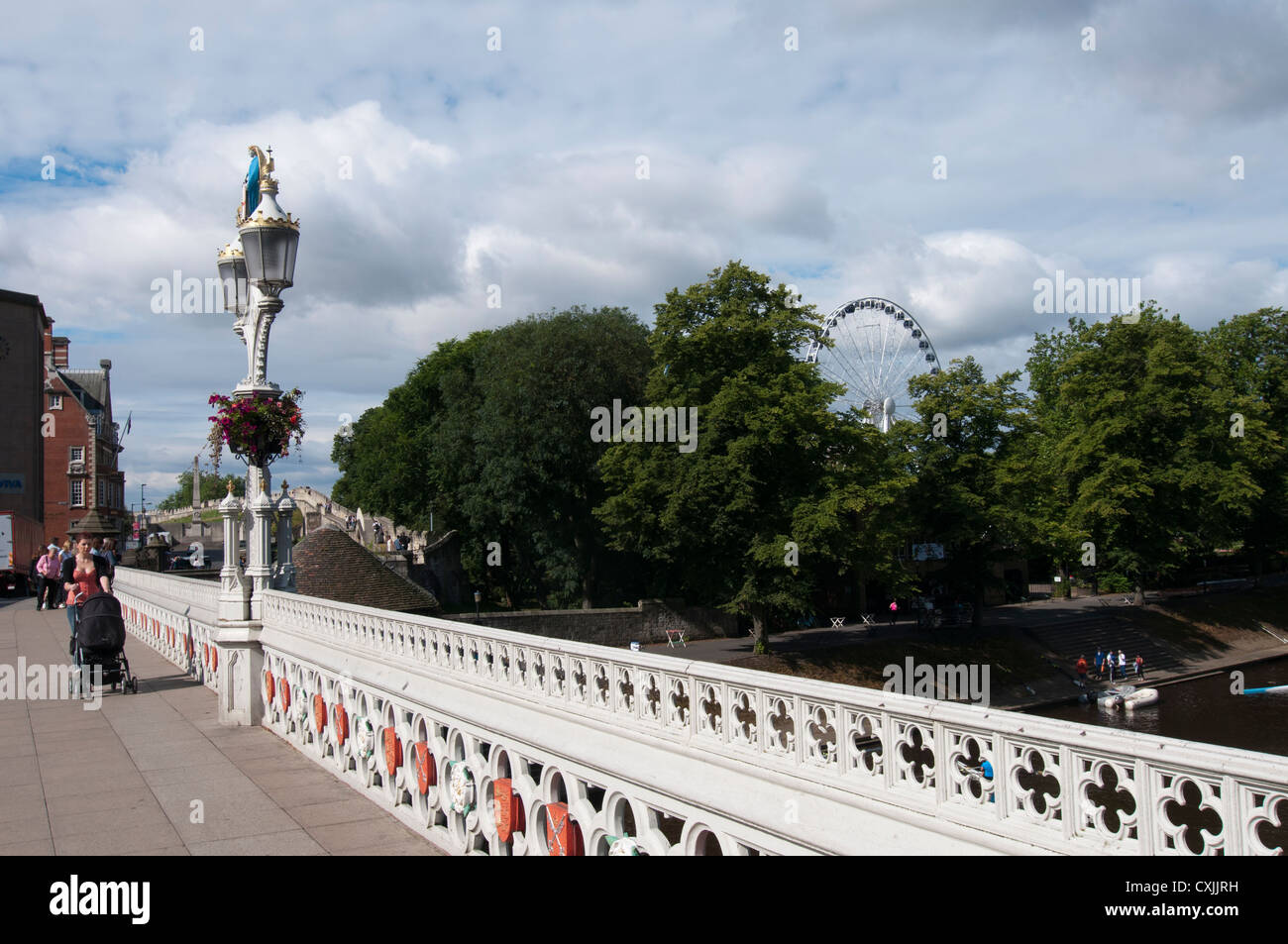 View from Leeman Bridge looking towards the Wheel of York Stock Photo Alamy