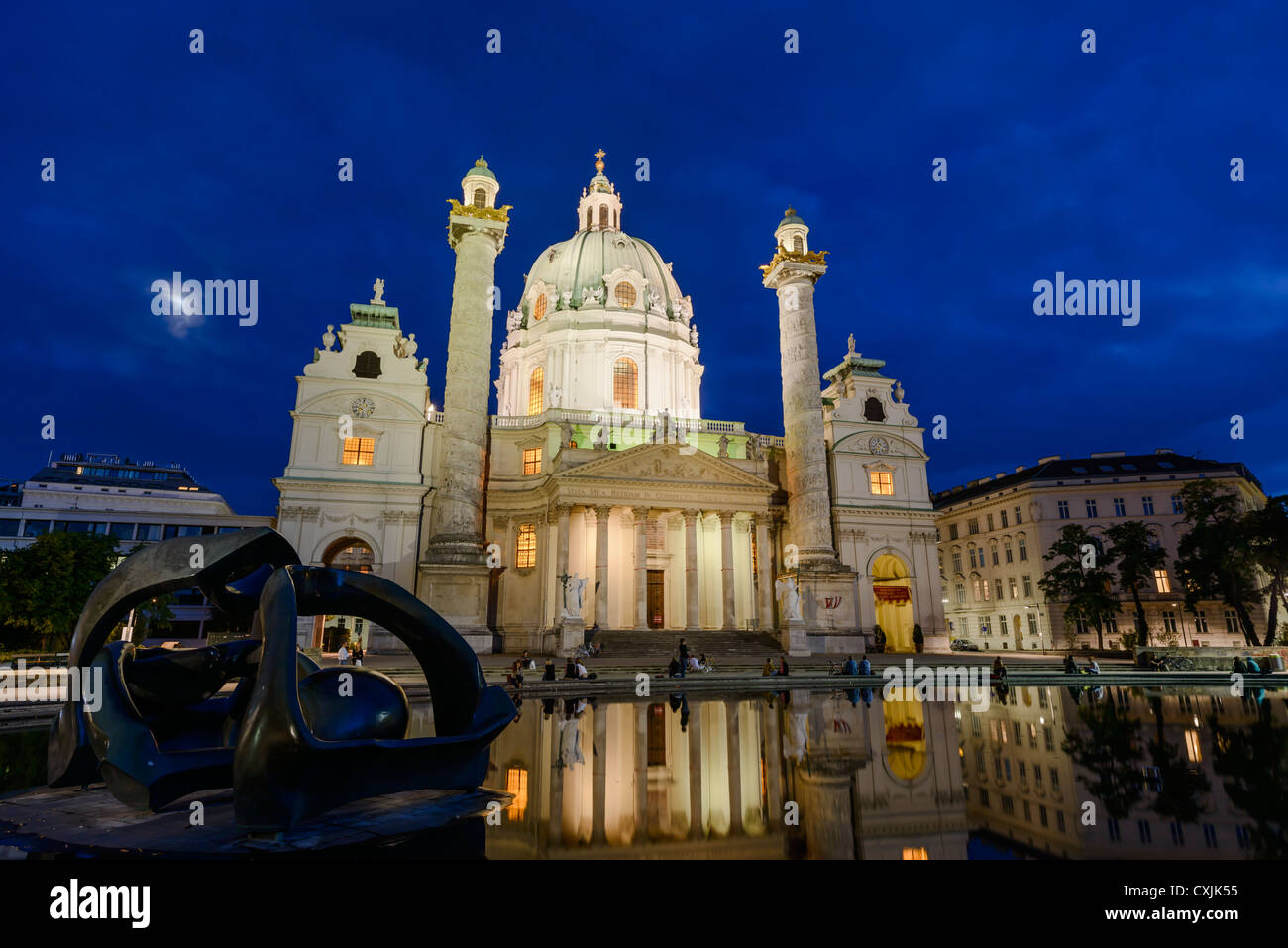 Karlskirche, Karlsplatz, Vienna, Austria, Europe Stock Photo