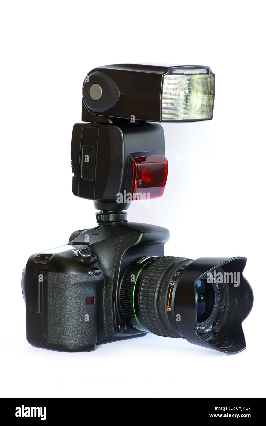 black digital camera isolated on white Stock Photo