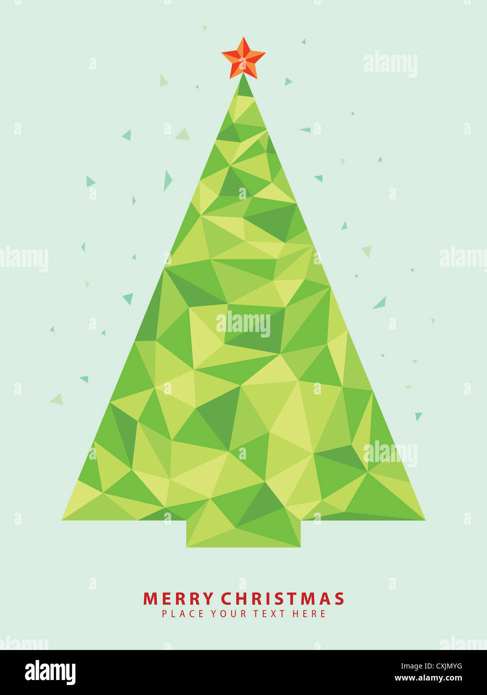 Abstract Christmas tree vector from crystal graphic Stock Photo - Alamy