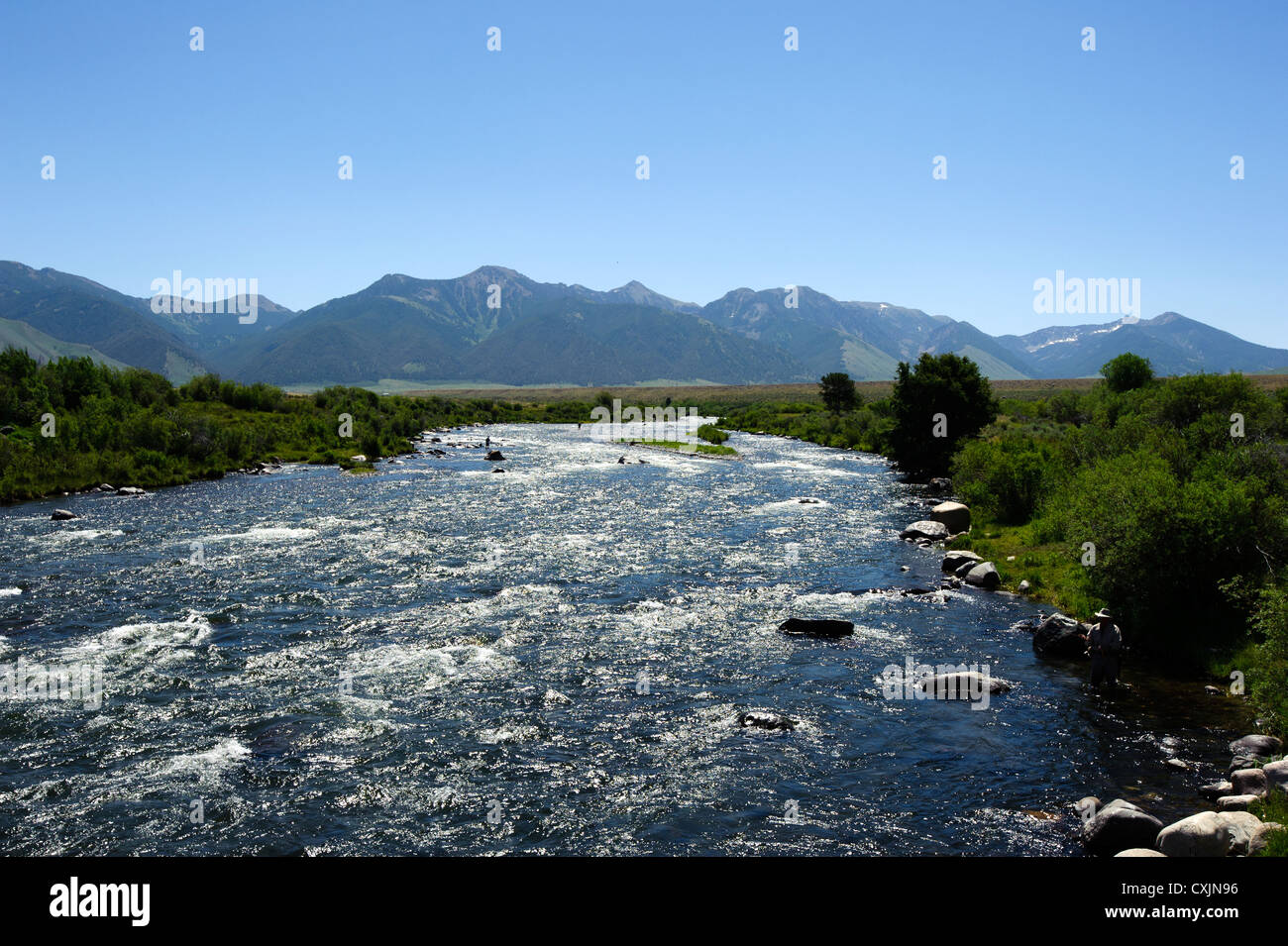 Three Dollar Bridge on the Madison River in Montana Stock Photo - Alamy