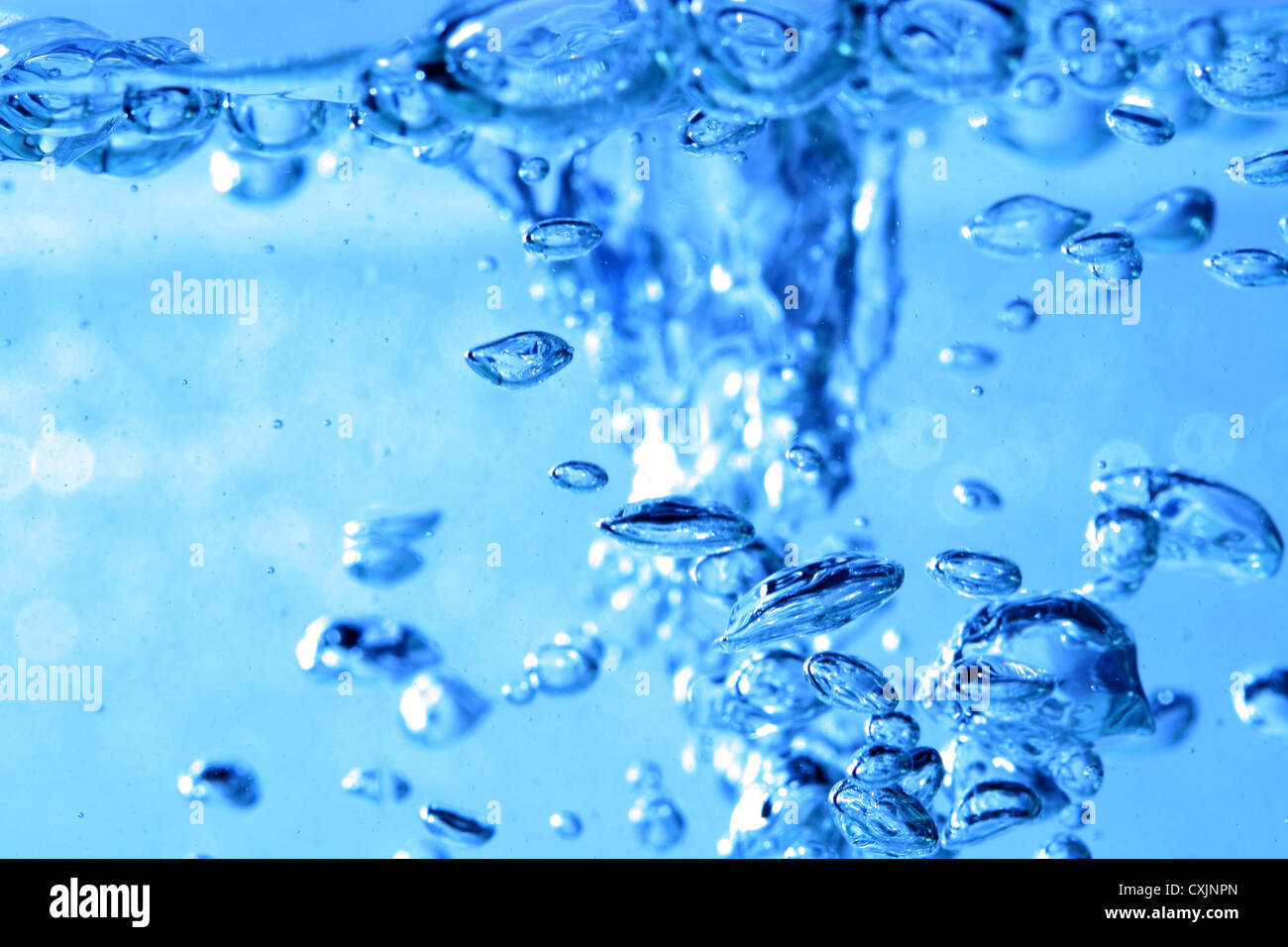 blue water bubbles macro close up Stock Photo Alamy