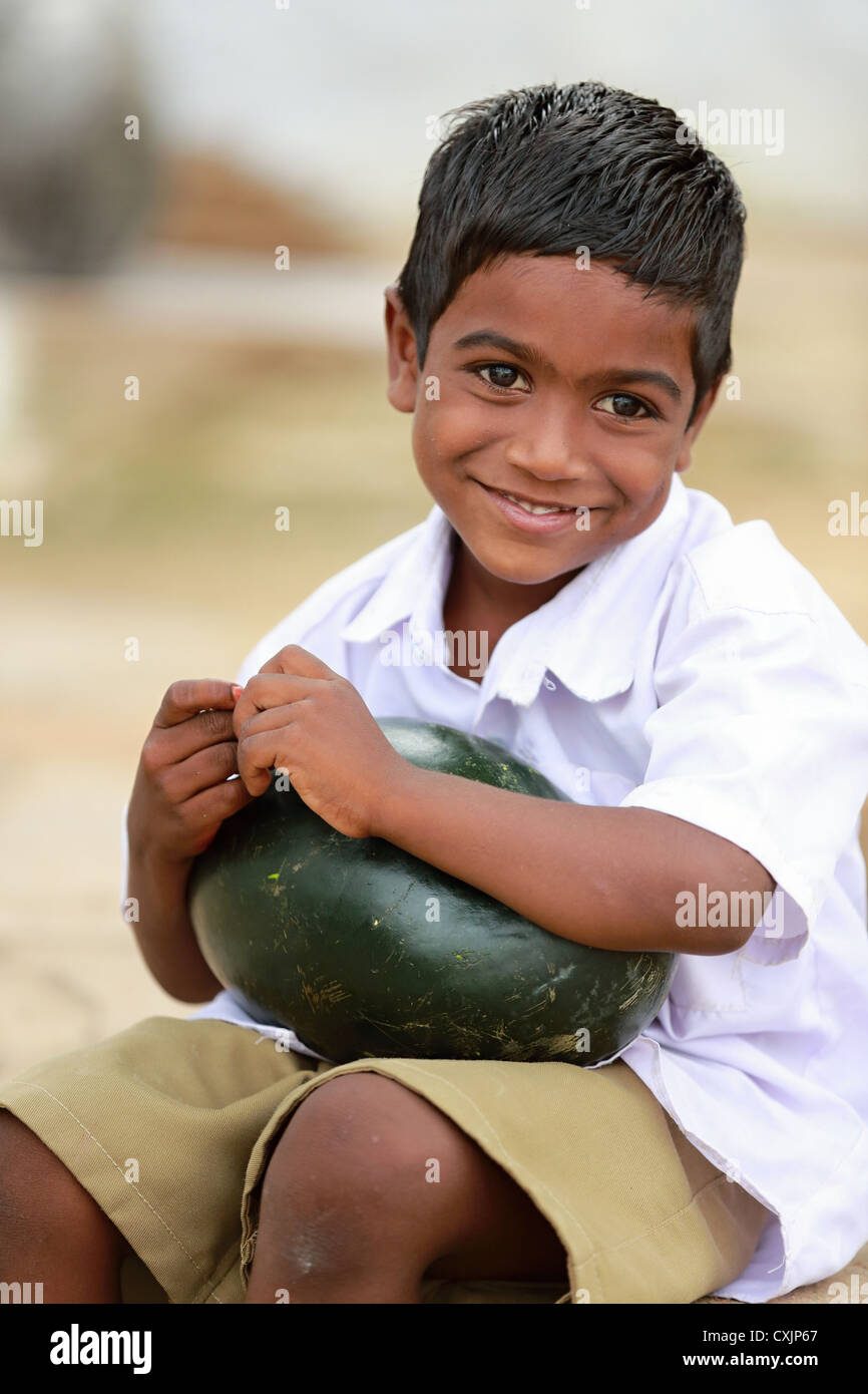 Cute Indian school boy holding a watermelon Andhra Pradesh South India Stock Photo - Alamy Cute Indian school boy holding a watermelon Andhra Pradesh South India Stock Photo - Alamy