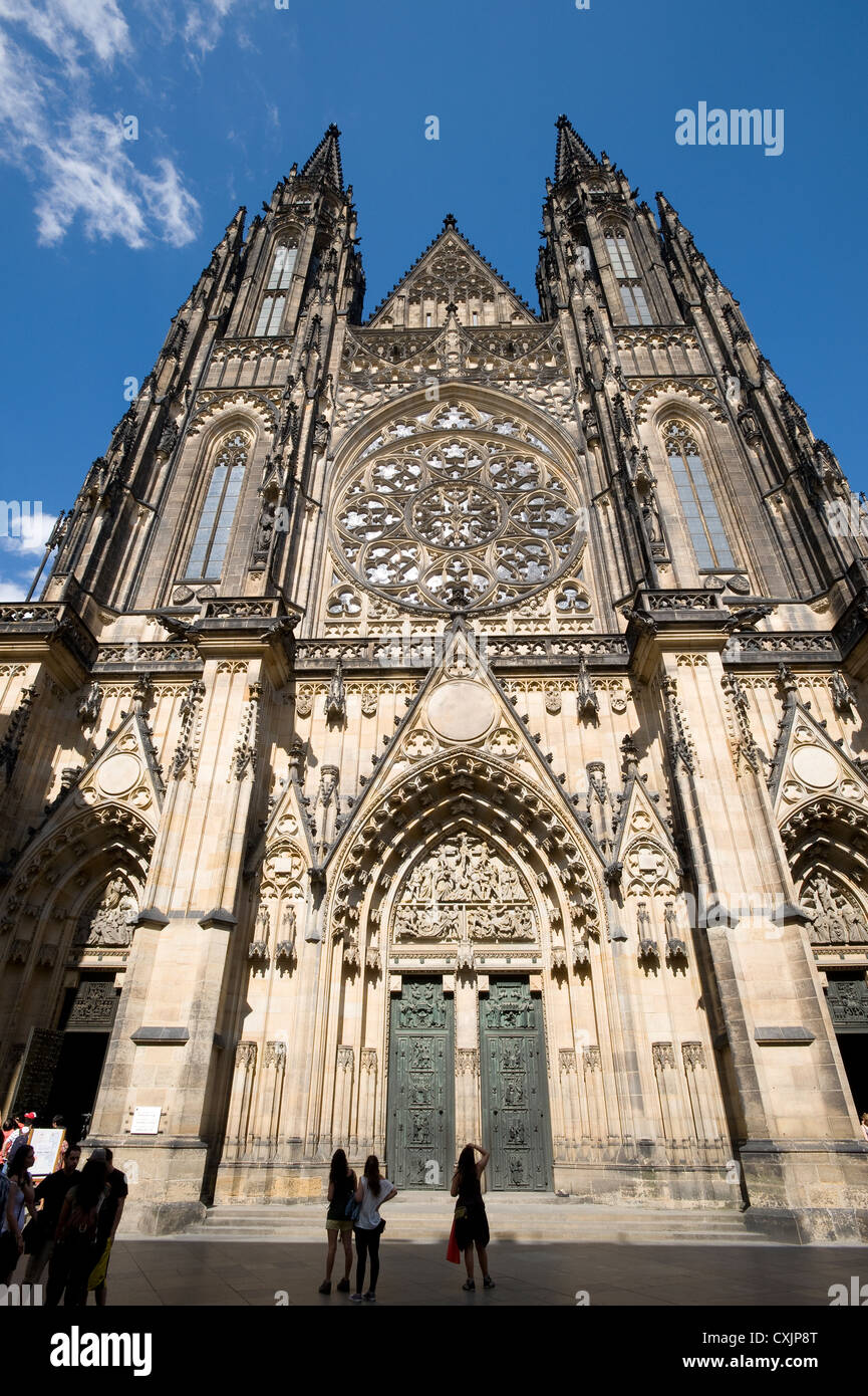 Prague - St. Vitus cathedral in Hradcany Stock Photo