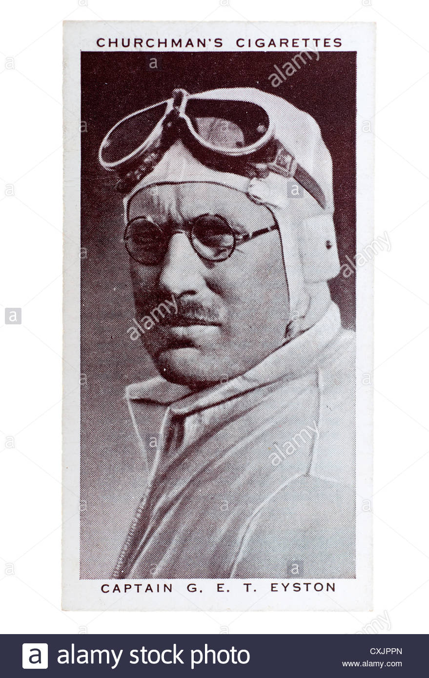 Churchman Kings of Speed Series cigarette card from 1939: Captain Stock  Photo - Alamy