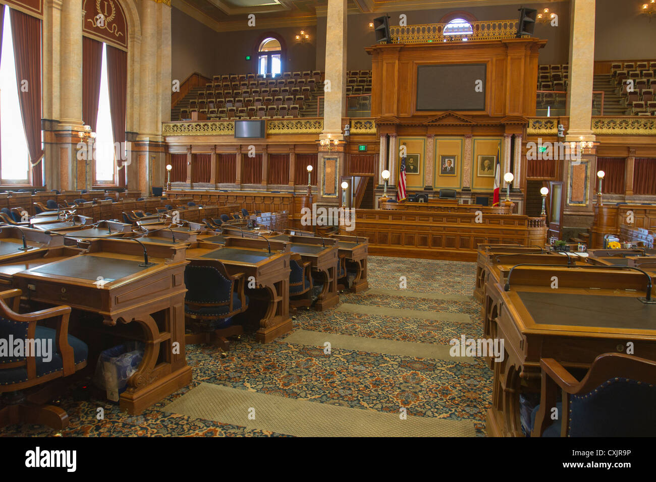 House of Representatives chamber in the Iowa state capitol building or