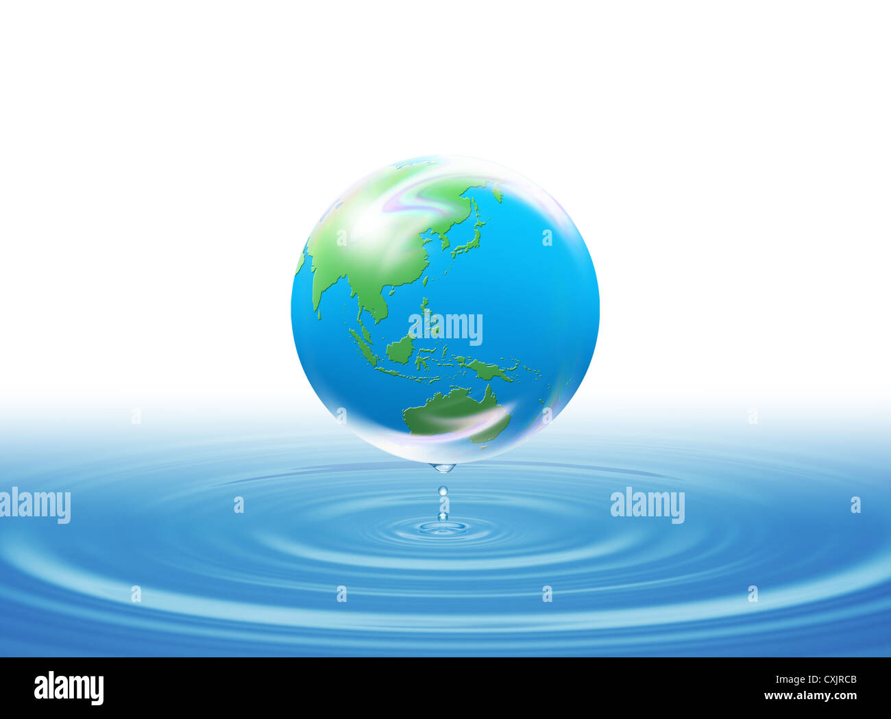Earth and ripples Stock Photo - Alamy