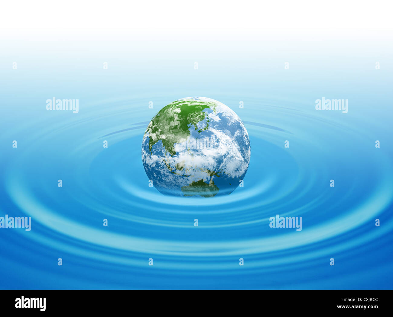 Earth and ripples Stock Photo - Alamy