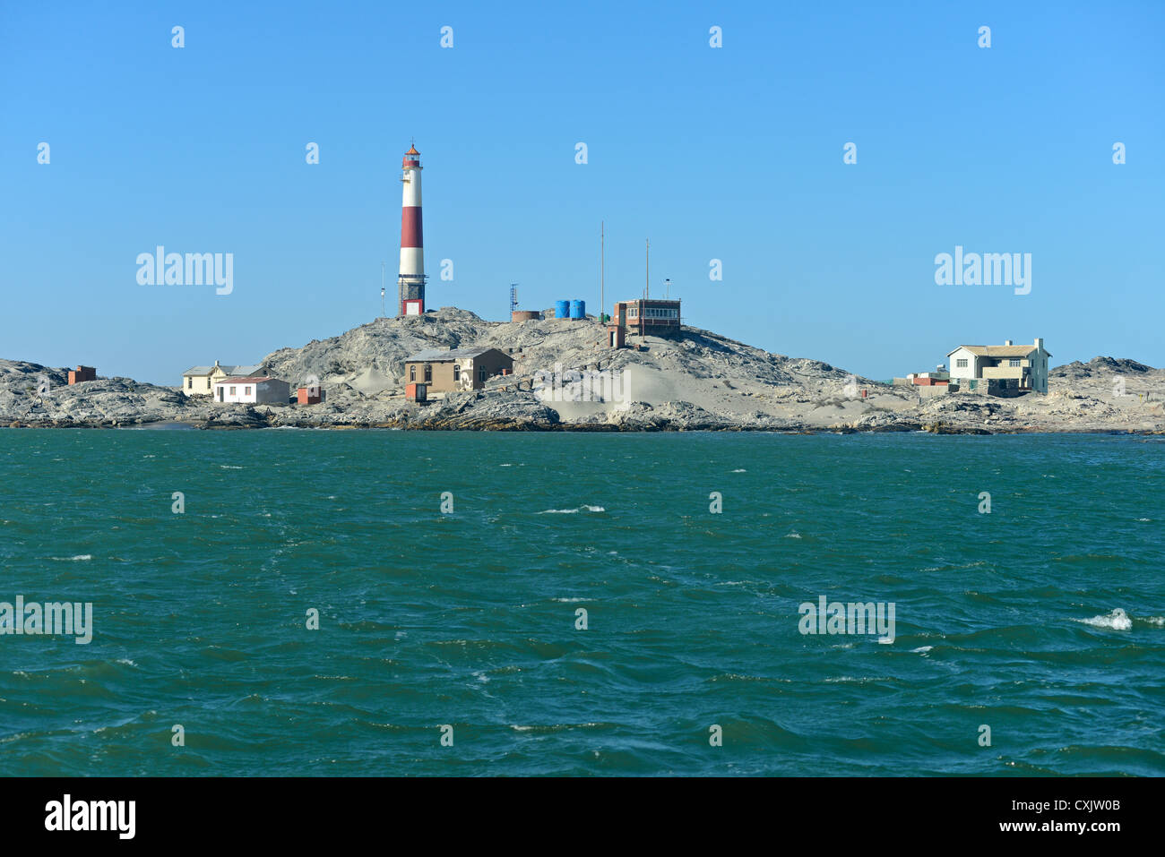 Diaz Point lighthouse, Luderitz, Namibia Stock Photo